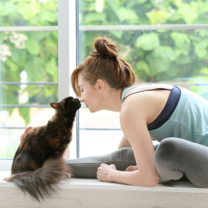 cat with owner in dallas texas