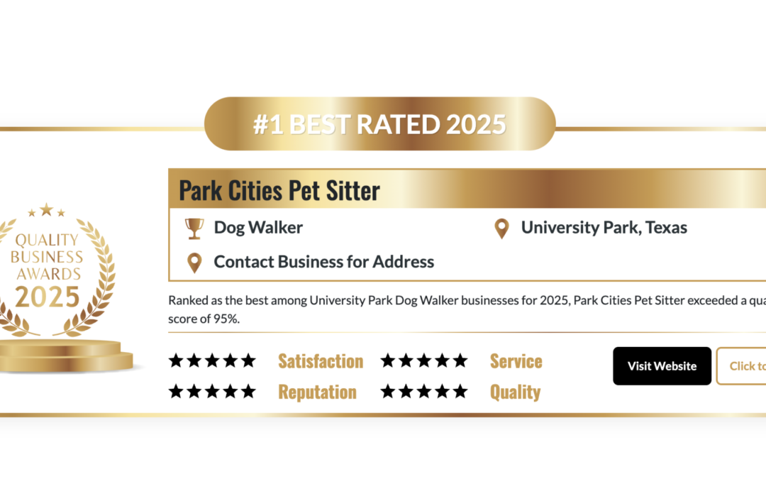 Park Cities Pet Sitter Was Named Best Dog Walker in University Park