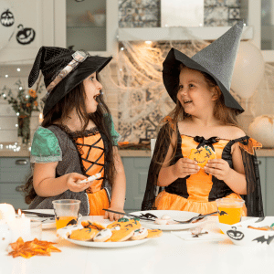 kids at a Dallas Halloween event