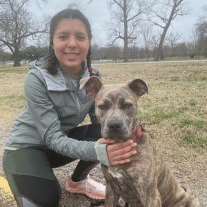 Aleysia, Lifelong Dallasite and Animal Lover walking dogs PCPSI
